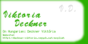 viktoria deckner business card